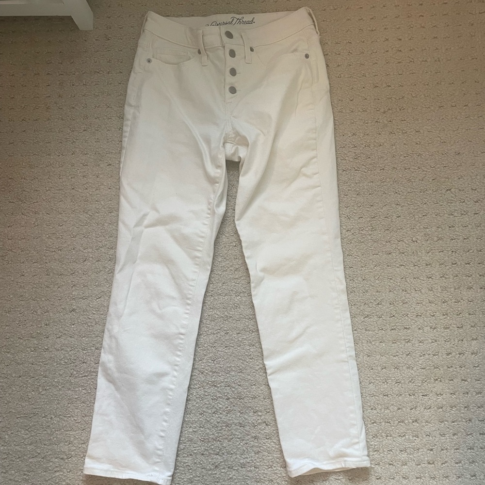 UNIVERSAL THREAD White Straight Leg Jeans